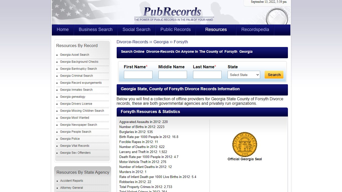 Forsyth County, Georgia Divorce Records - Pubrecords.com