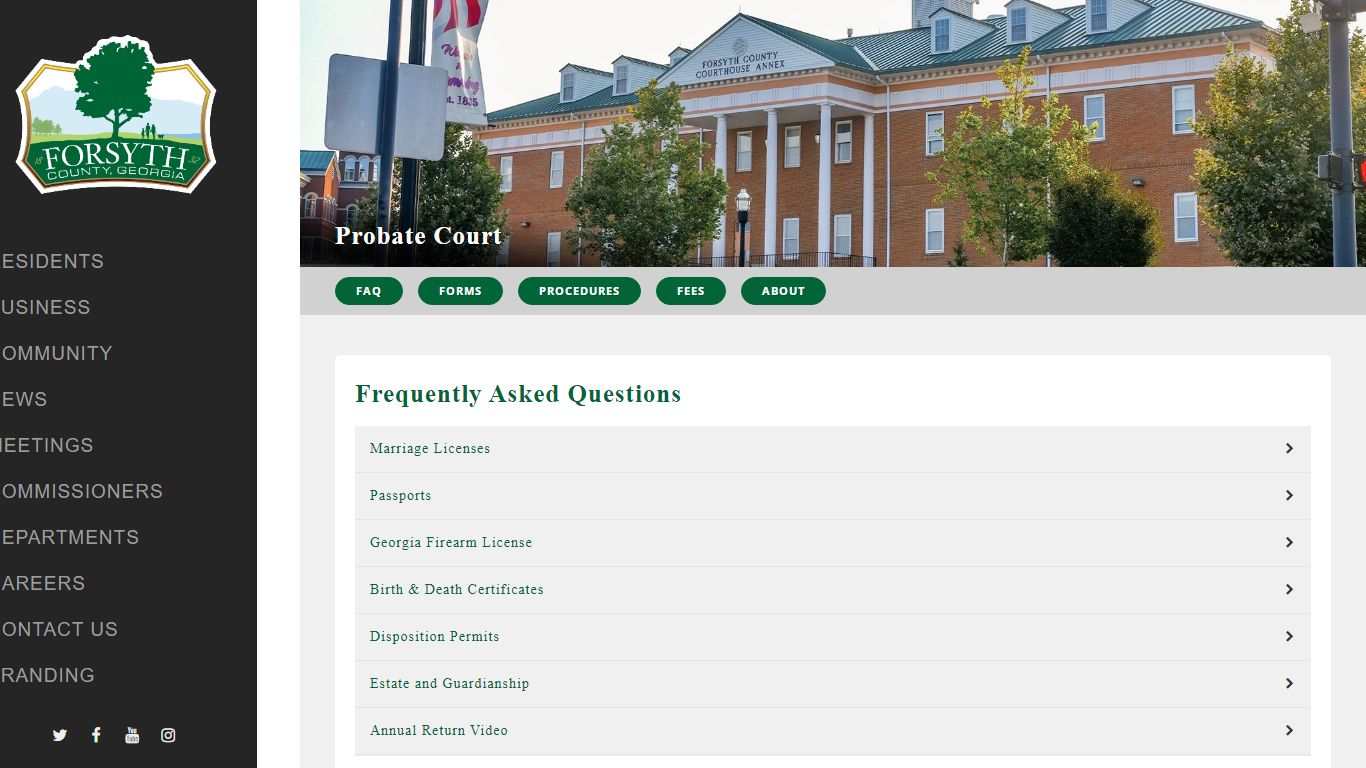 Probate Court - Forsyth County, Georgia